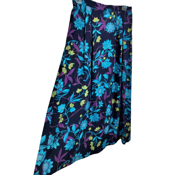 3284)Vtg Cricket Lane Multi Color Crown Jewel Button Up Top & Midi Skirt Set Med - Picture 7 of 10